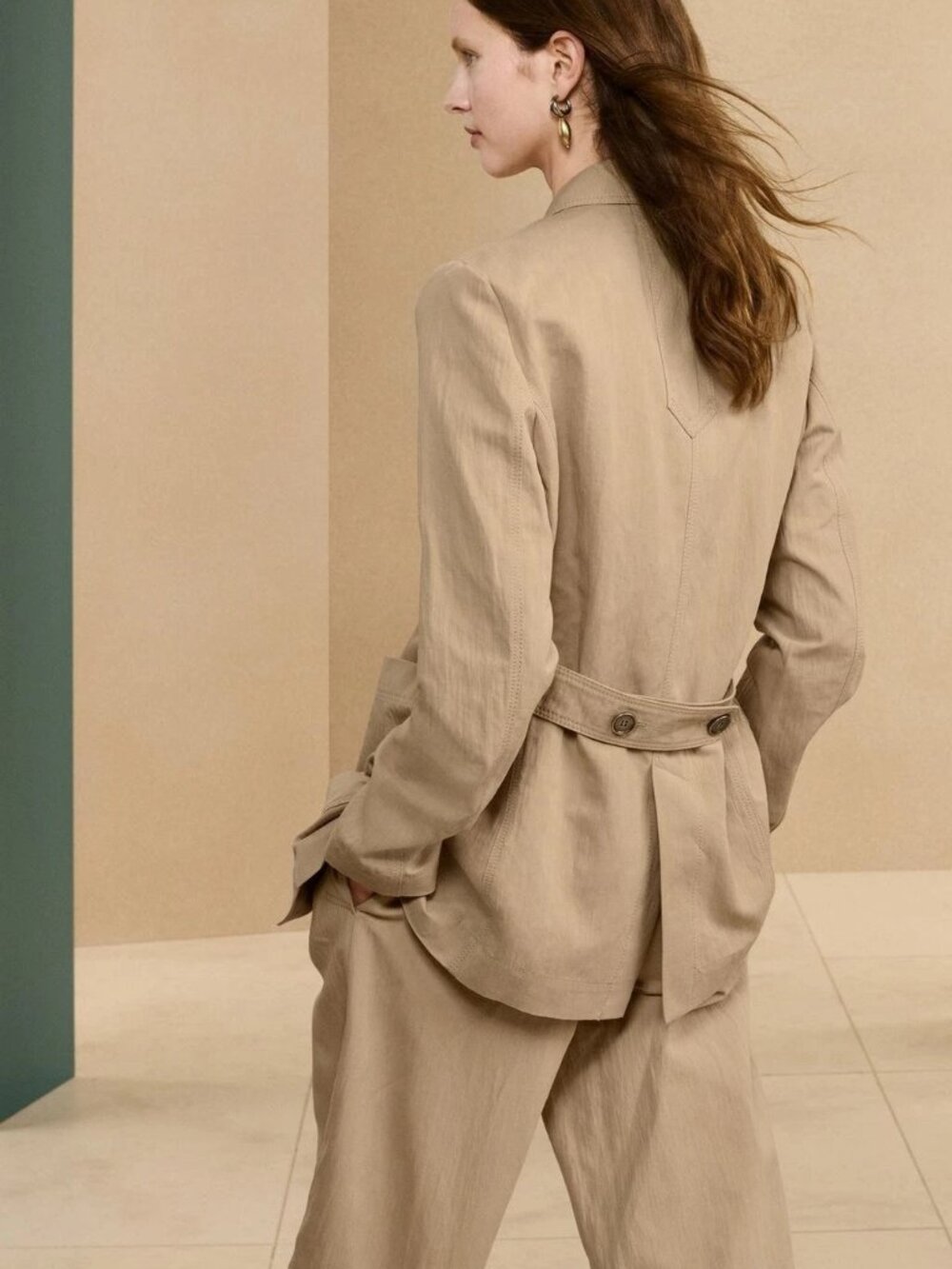 ZARA $169 SRPL Collection Blazer 14 Blazer, Beige, Medium, 2752/234